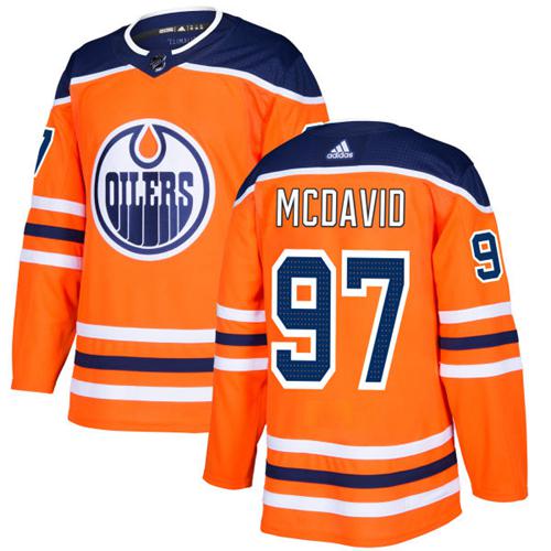 Adidas Edmonton Oilers #97 Connor McDavid Orange Home Authentic Stitched Youth NHL Jersey